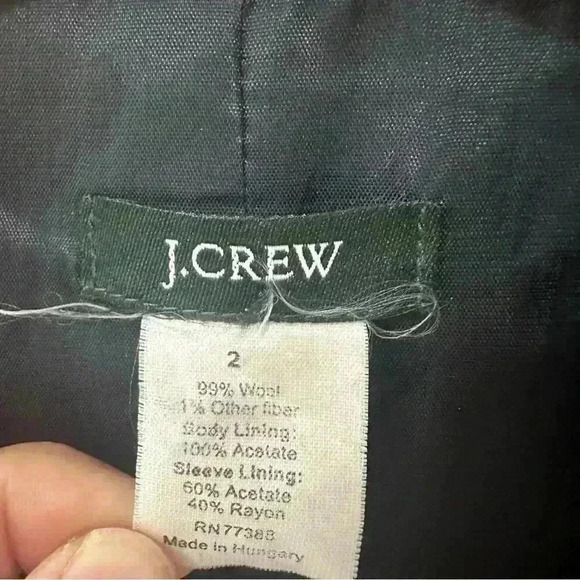 J. Crew Ladies Navy Blue Pinstripe Blazer with Button Closure size 2 Business - Picture 4 of 10